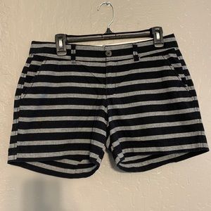 Old Navy Black and Gray Stripe Shorts